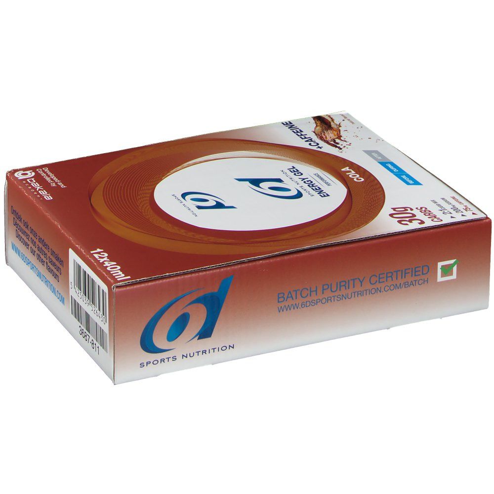 6D Sports Nutrition Energy + Caffein Gel Cola
