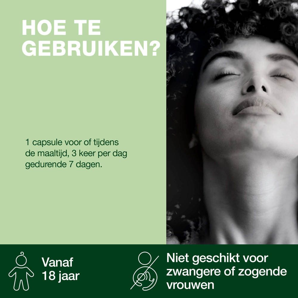 Doosje capsules. Opschrift: CAPSULES OREGANO + Citroen Essence. BIO-label.