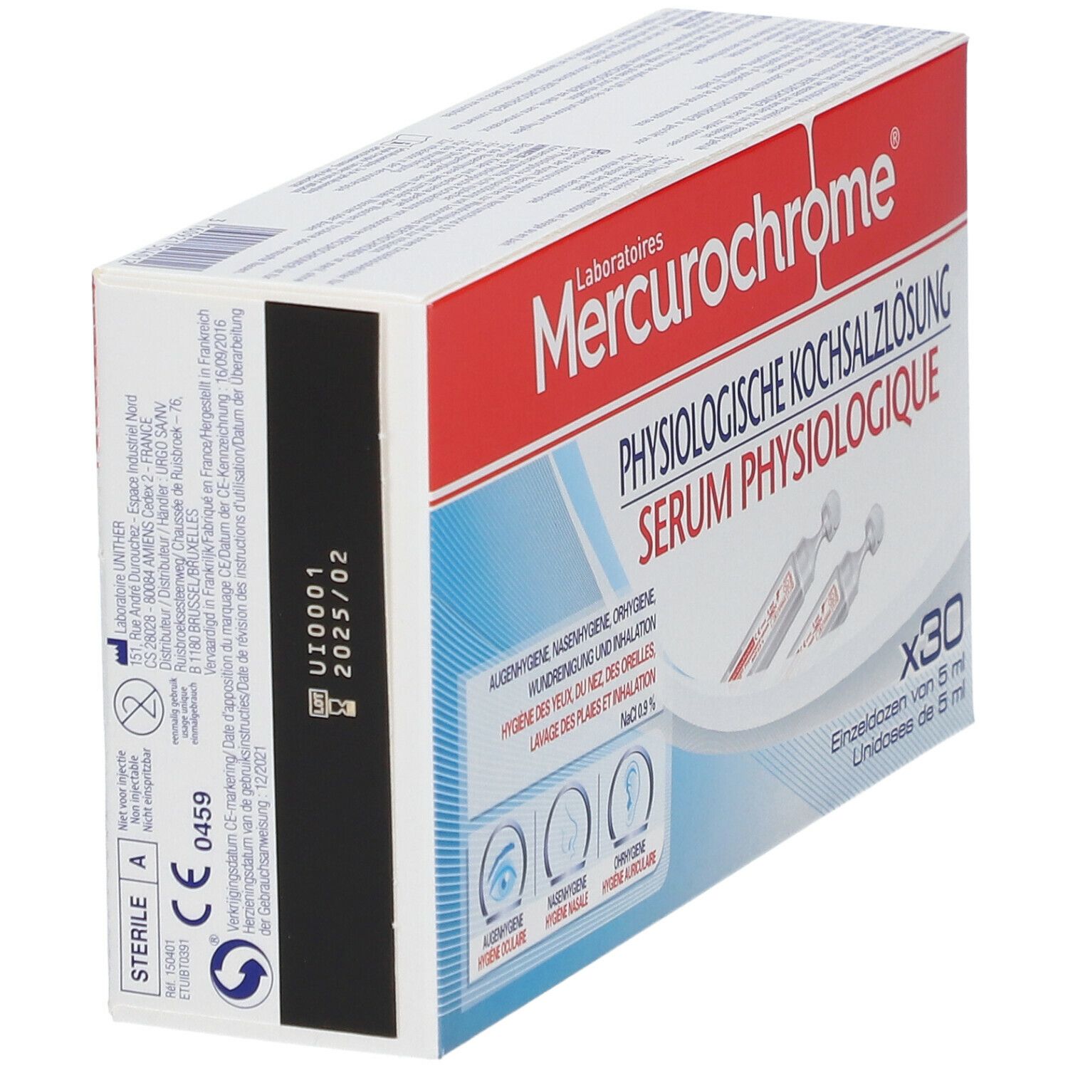 Mercurochrome Solution Saline Isotonique