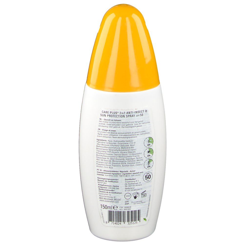 Care Plus 2-In-1 Anti-Insect & Sun Protection Spray SPF50