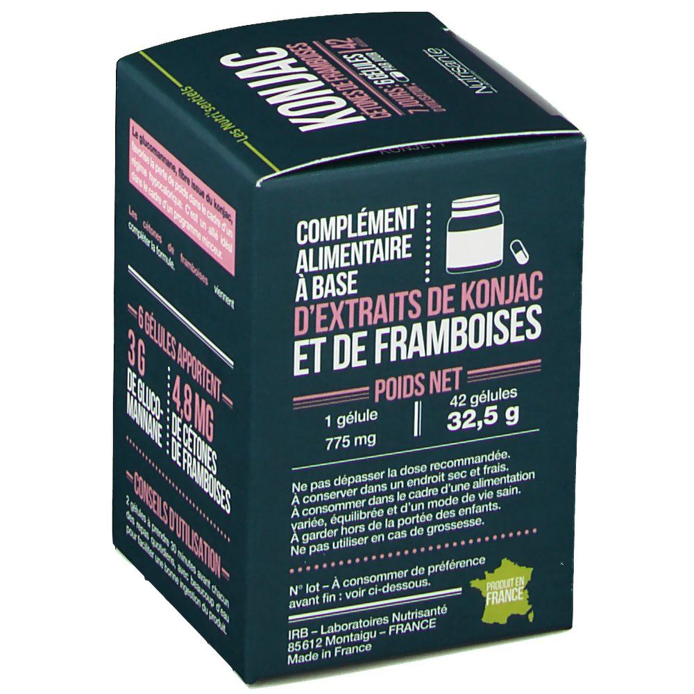 Nutrisanté Les Nutri'sentiels Konjac Cétones de Framboises