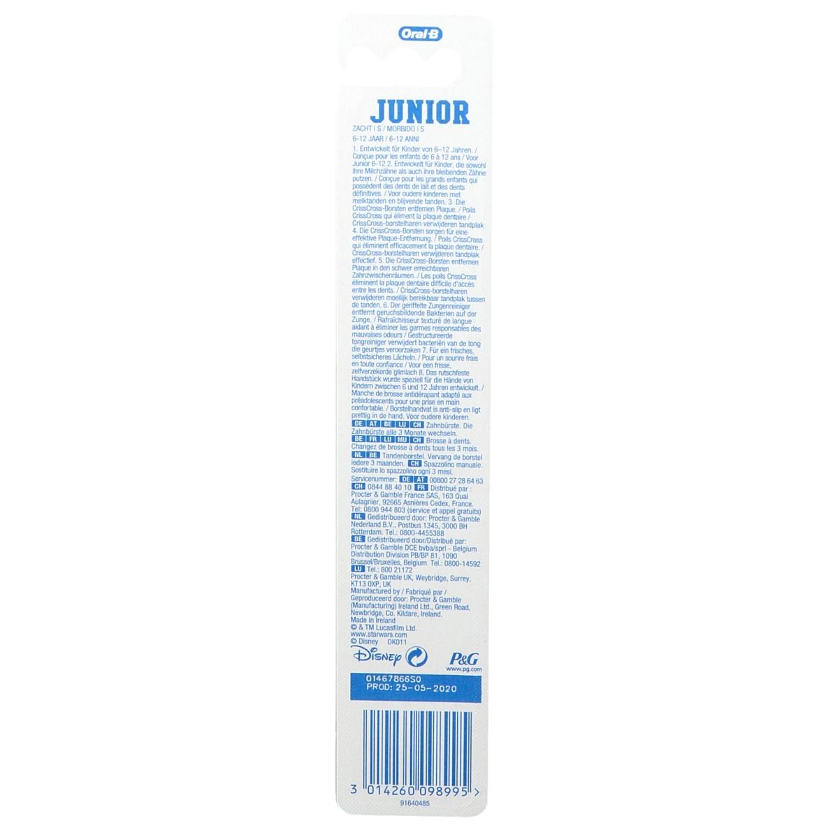 Oral B Junior Star Wars 6-12 Ans Brosse À Dents Manuelle