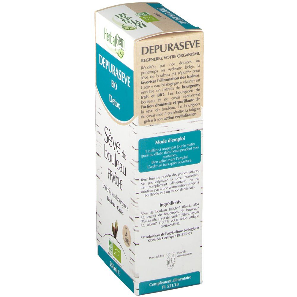 Herbalgem Depuraseve Sève De Bouleau Nouvelle Formule