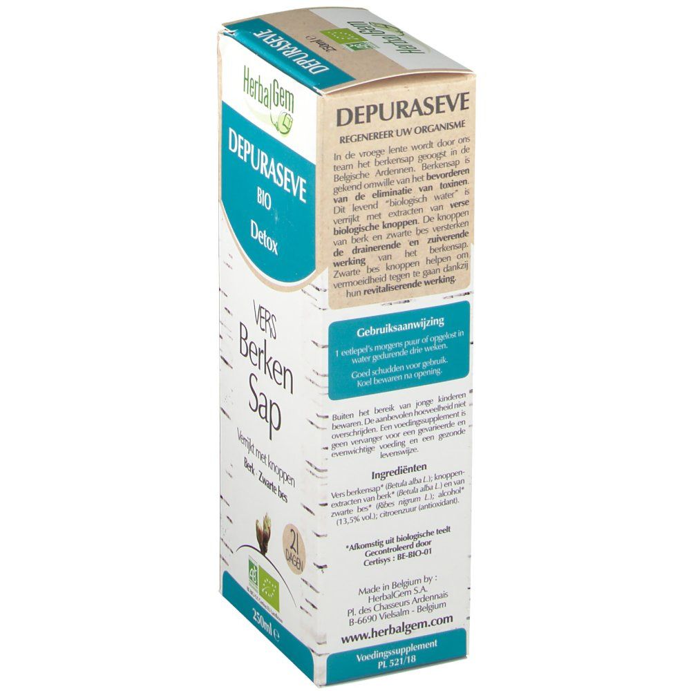 Herbalgem Depuraseve Sève De Bouleau Nouvelle Formule