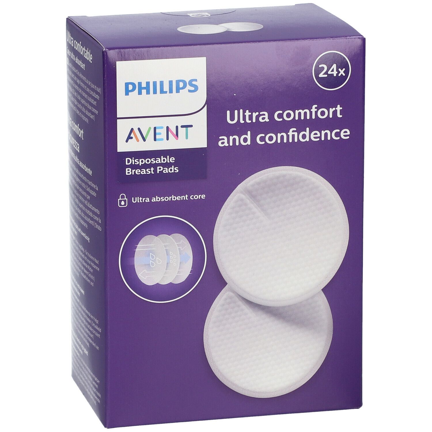 Philips Avent Coussinets d'Allaitement Jetables Jour & Nuit SCF254/24