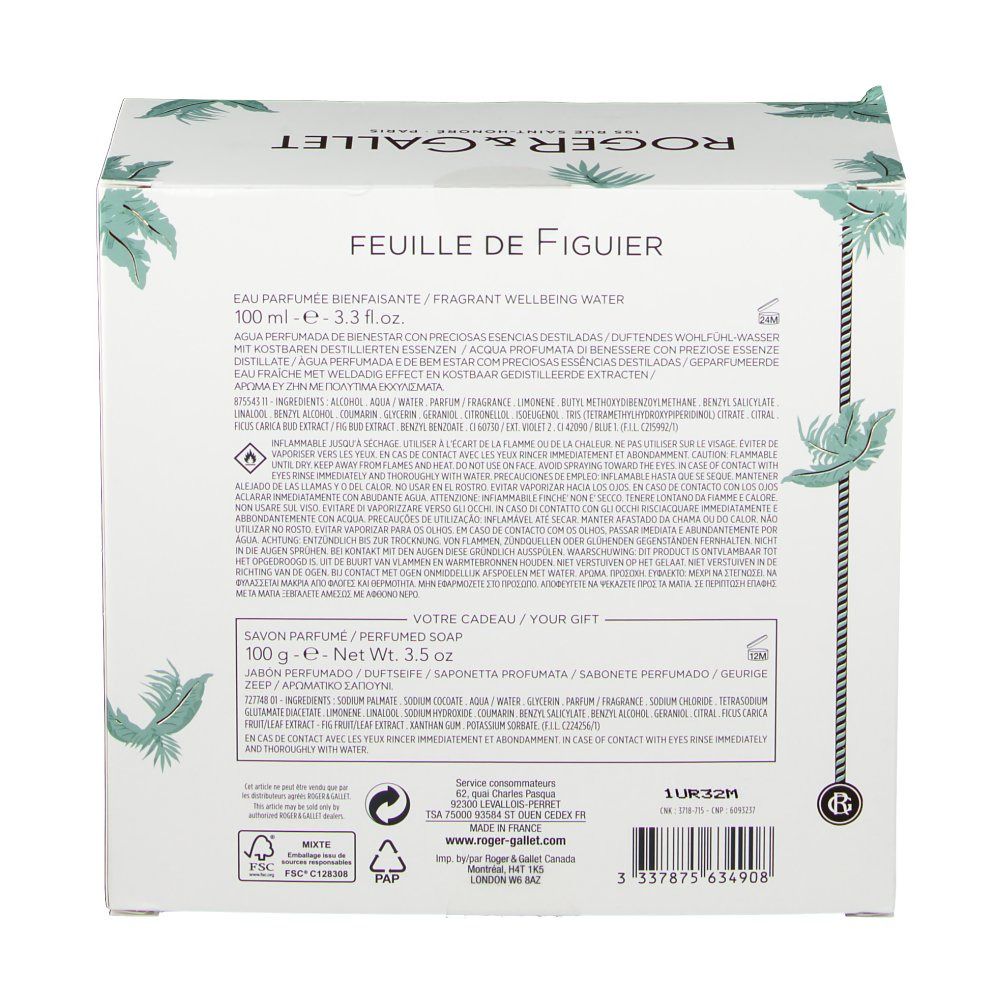 Roger & Gallet Feuille de Figuier Kit Parfumé