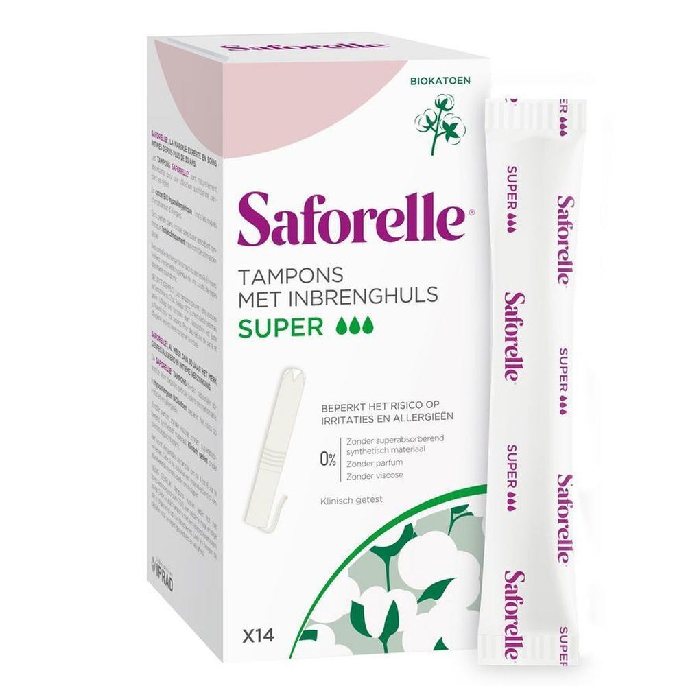 Saforelle® Coton Protect Tampons avec Applicateur Super