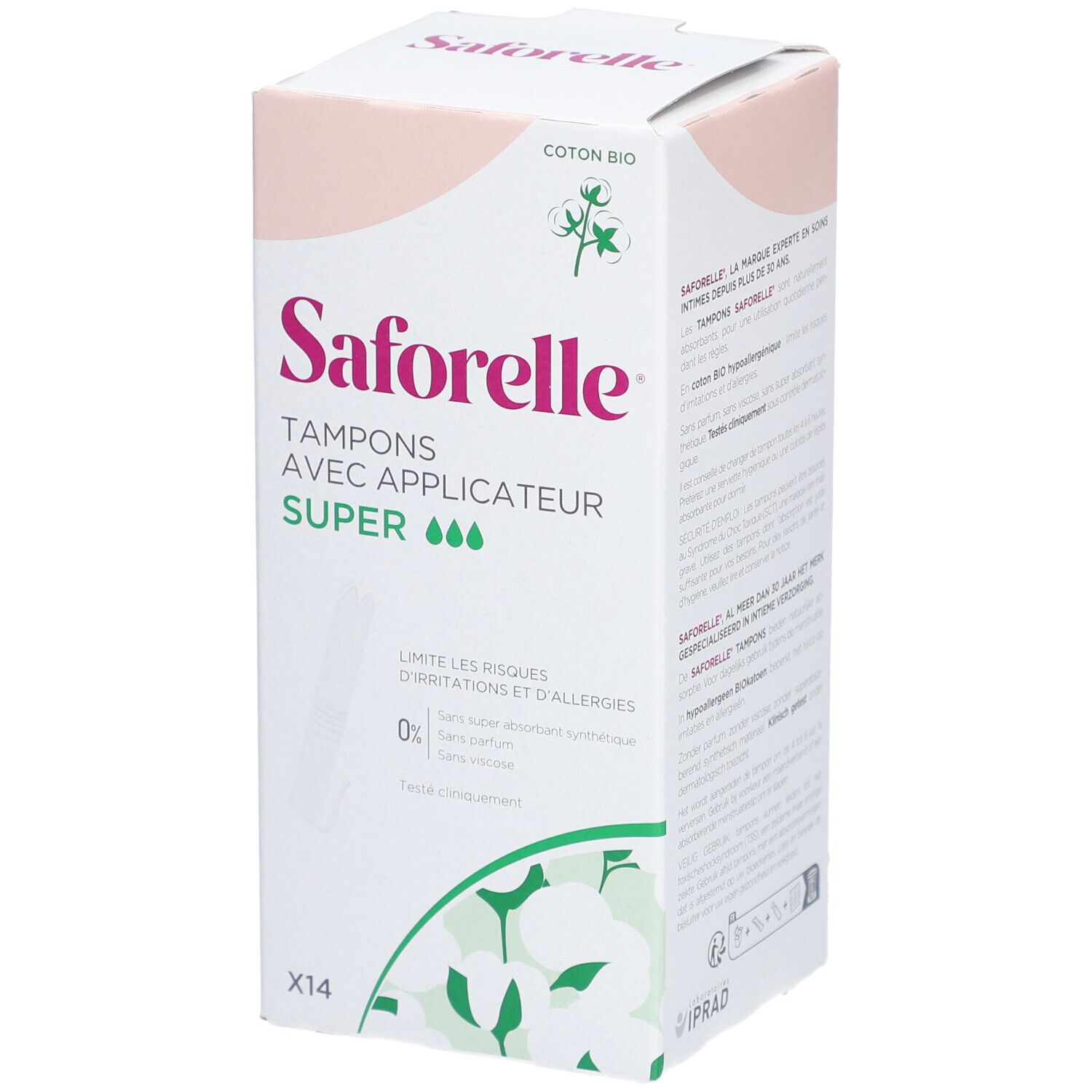 Saforelle® Coton Protect Tampons avec Applicateur Super