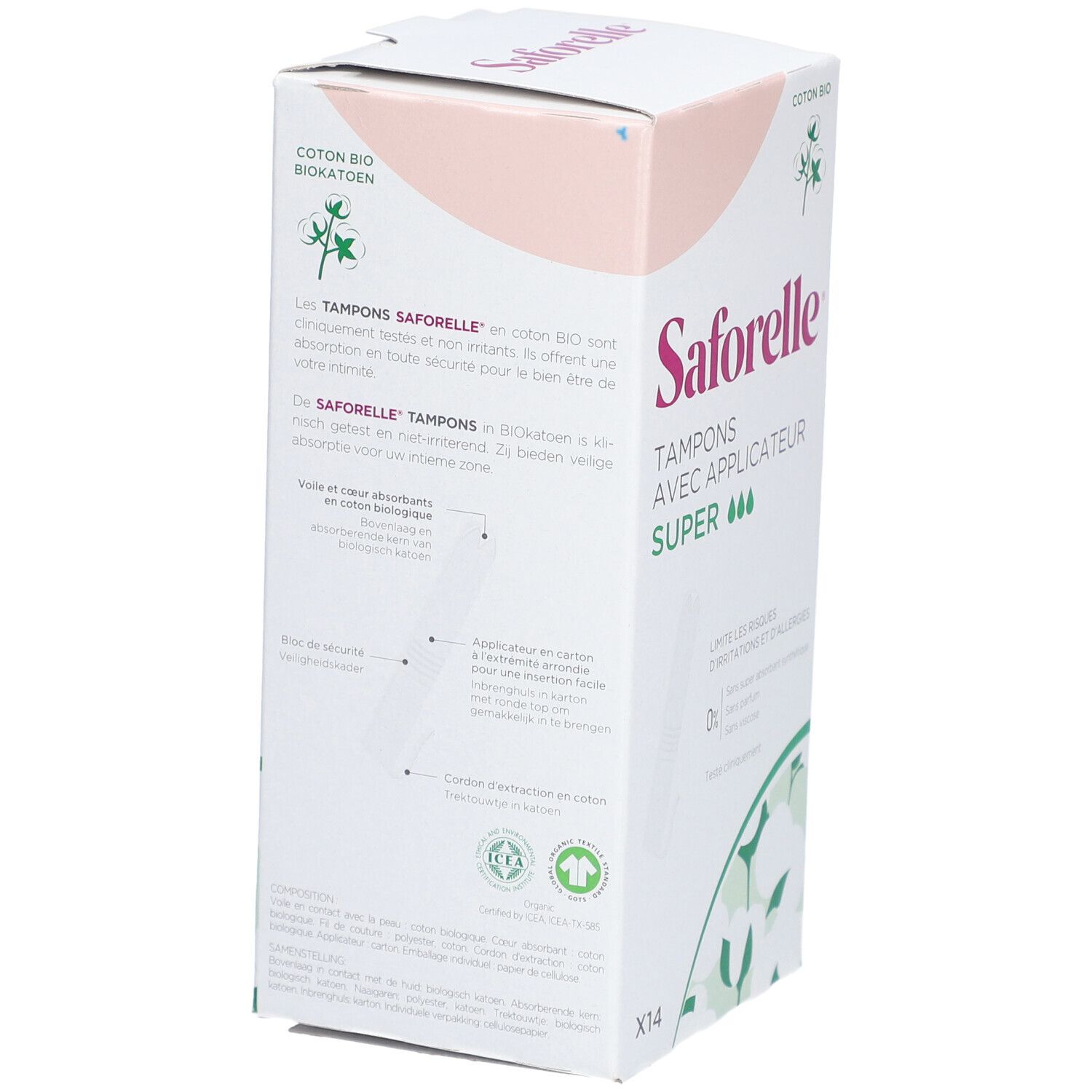 Saforelle® Coton Protect Tampons met Inbrenghuls Super