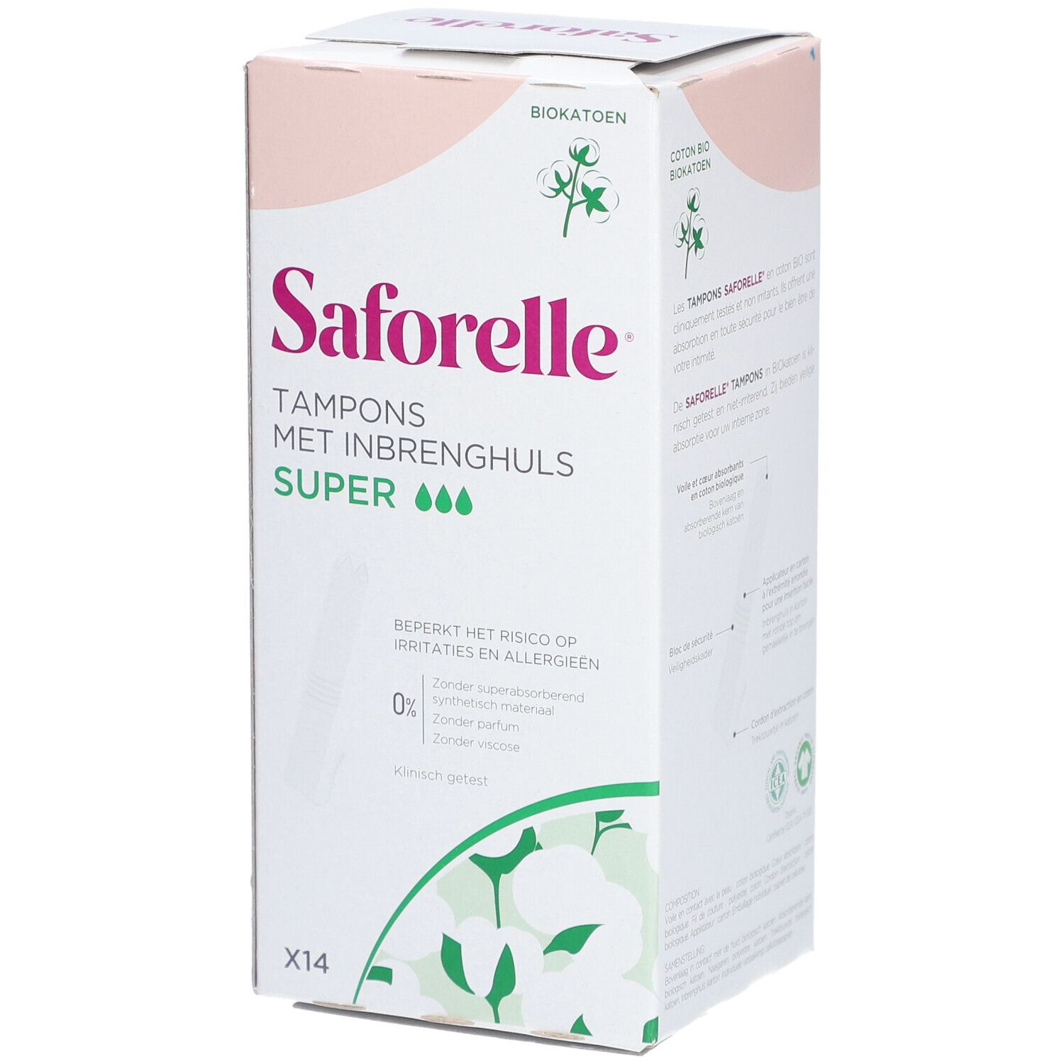 Saforelle® Coton Protect Tampons met Inbrenghuls Super