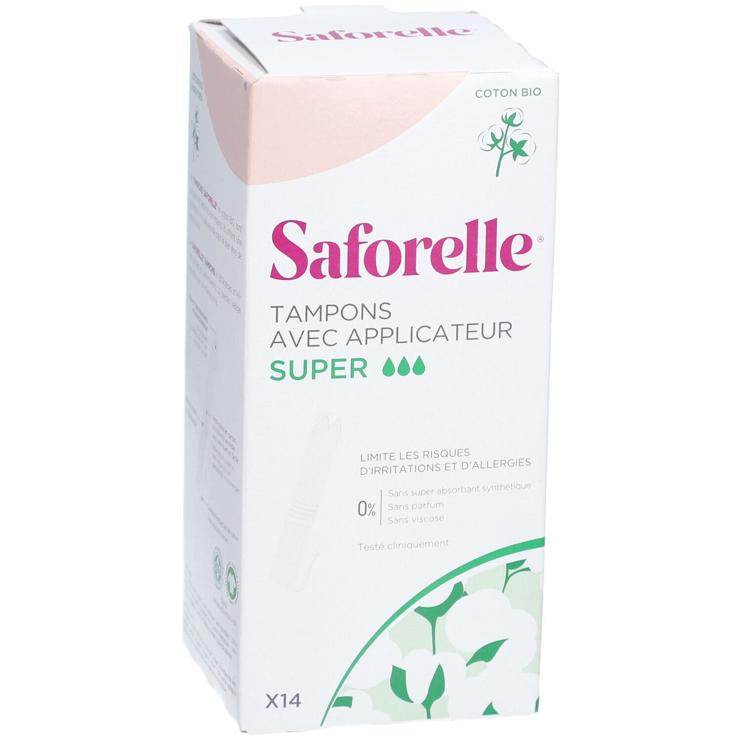 Saforelle® Coton Protect Tampons avec Applicateur Super