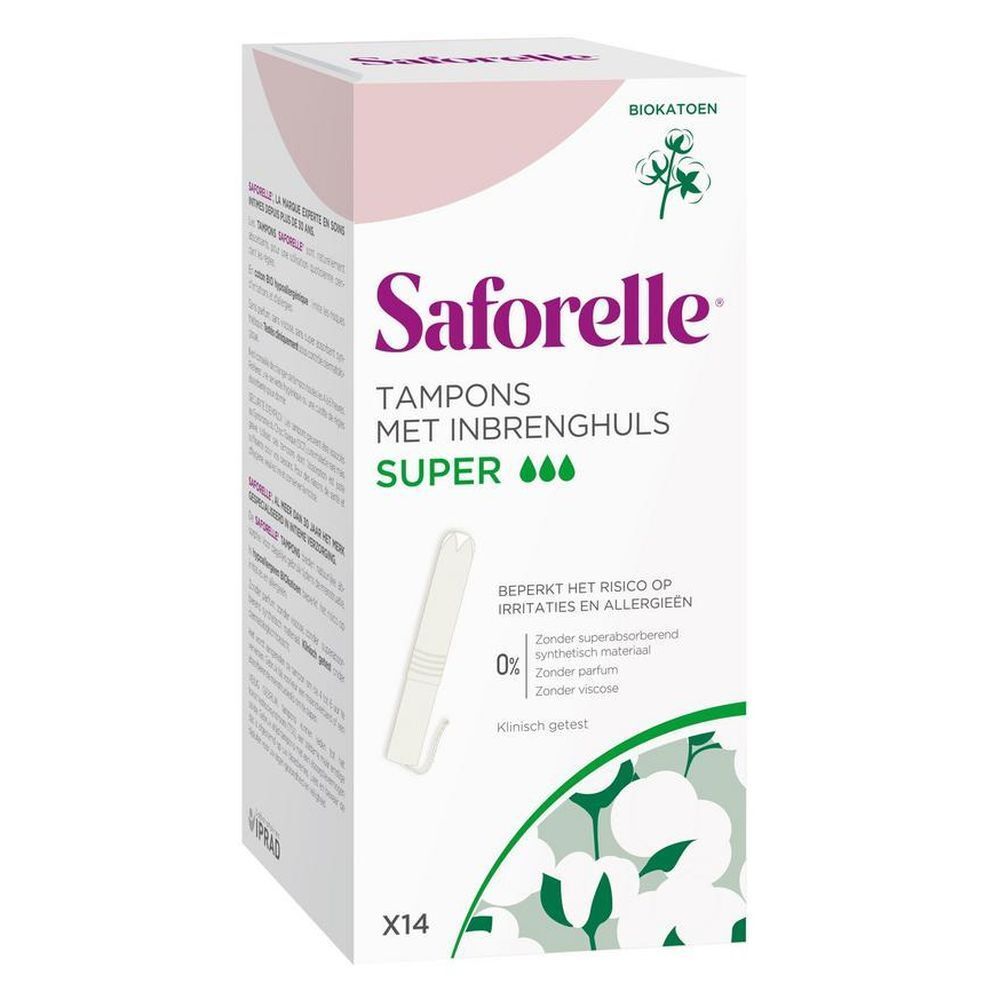 Saforelle® Coton Protect Tampons met Inbrenghuls Super