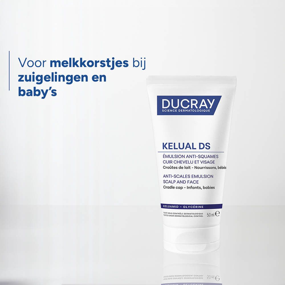 Ducray Kelual DS anti-schilferemulsie voor zuigelingen en baby's.
