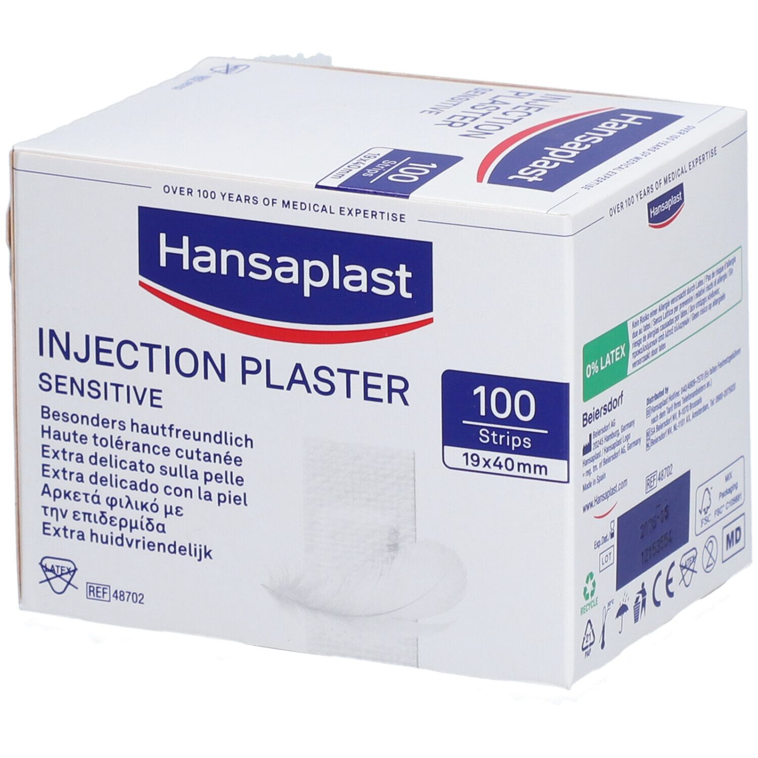 Hansaplast Injection Plaster Sensitive Extra Skin-Friendly