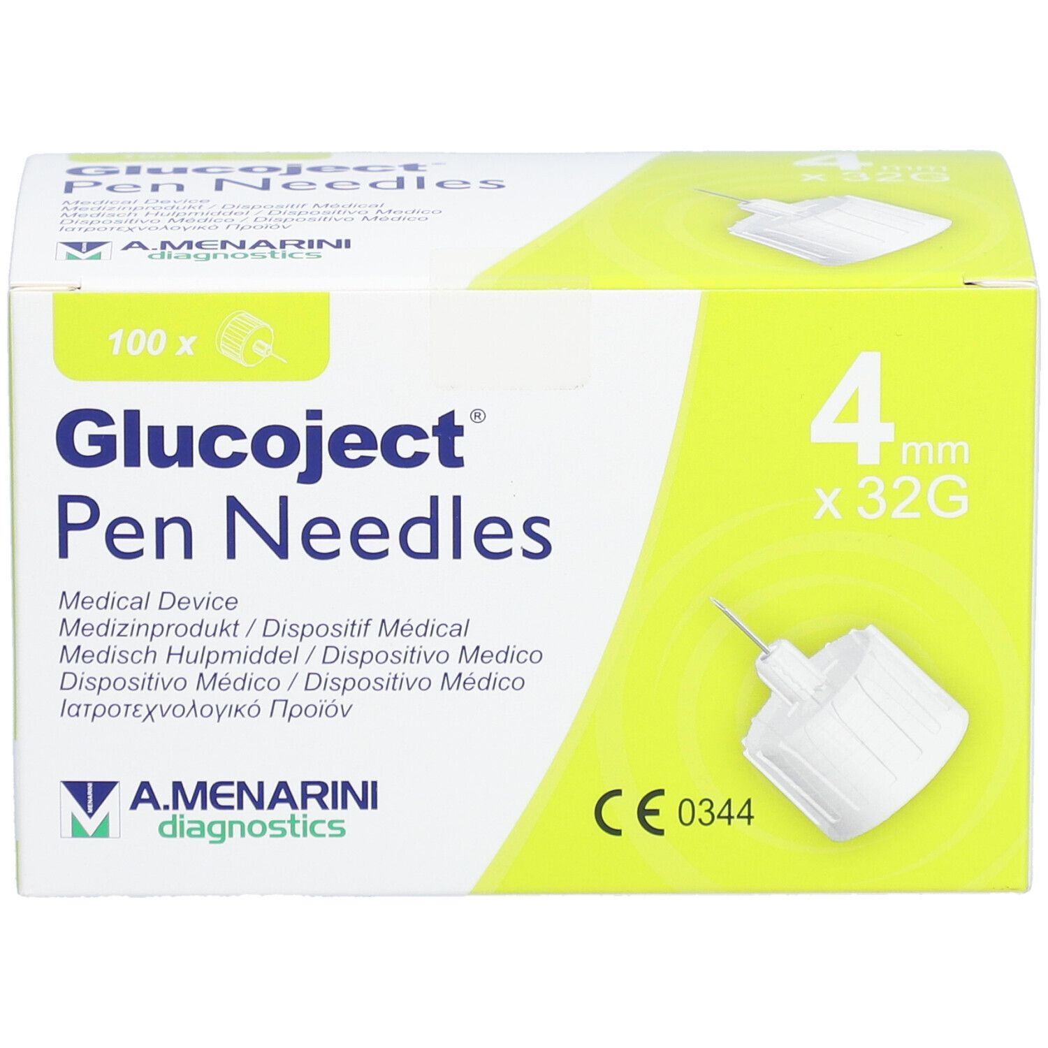 Aiguilles à Stylos Glucoject 4mm 32g 44029