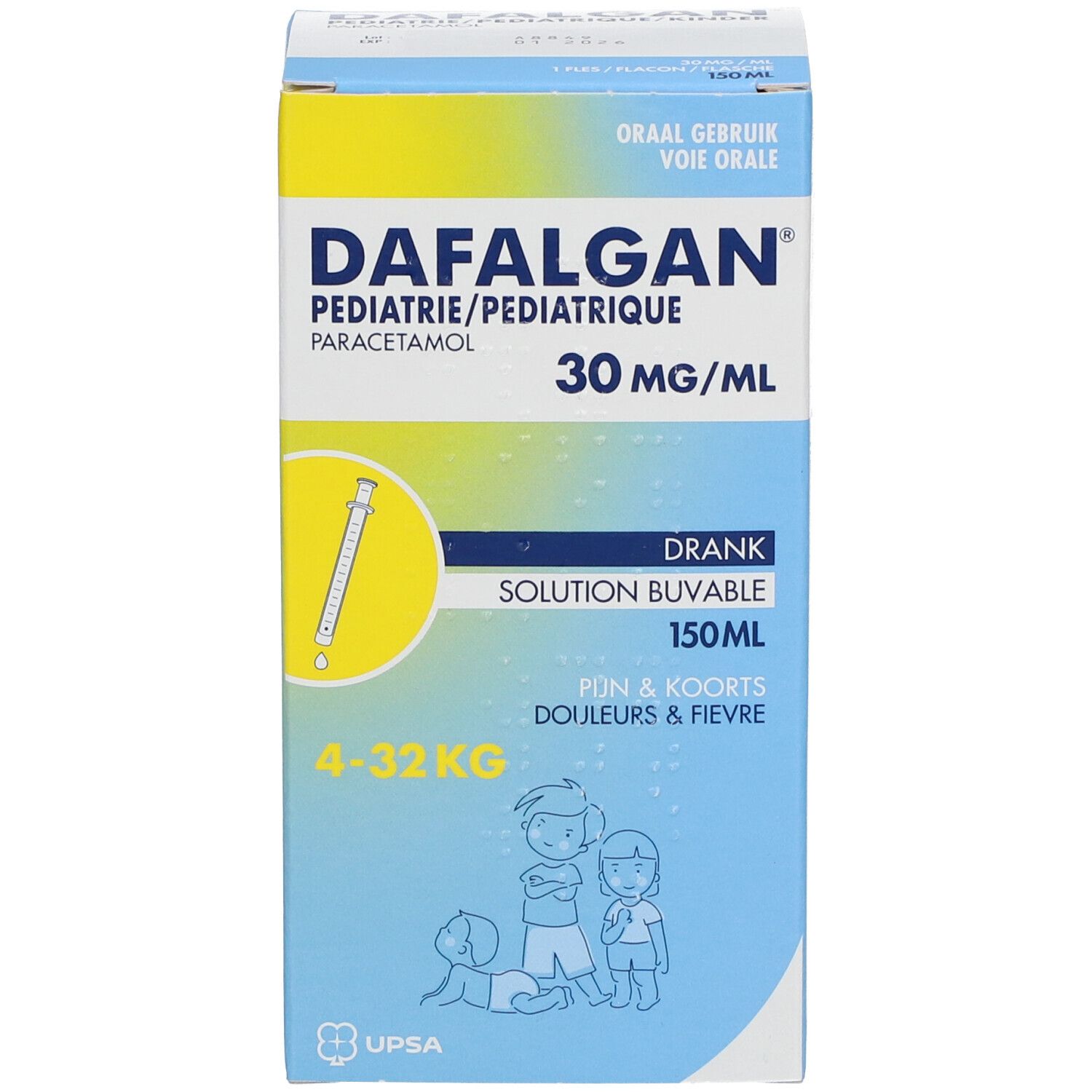 Dafalgan® Pediatrie 30 mg Paracetamol/ml | Pijn & Koorts