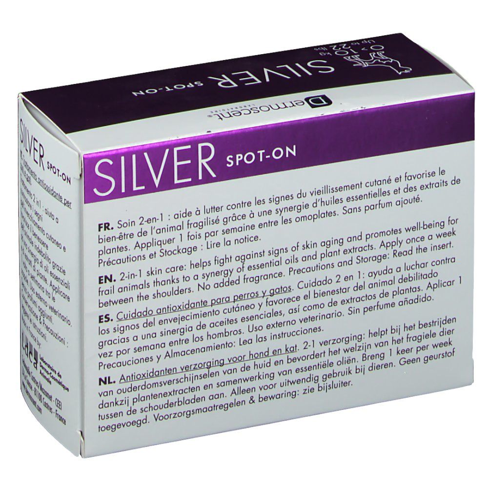 Dermoscent Silver Spot On Hond/Kat 110 kg