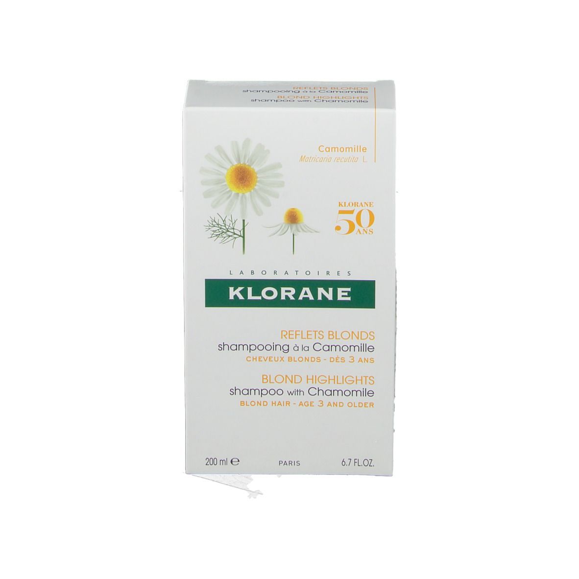 Klorane Shampooing Illuminateur à la Camomille + Nutrition Lait Corporel Eau de Yuzu GRATUIT