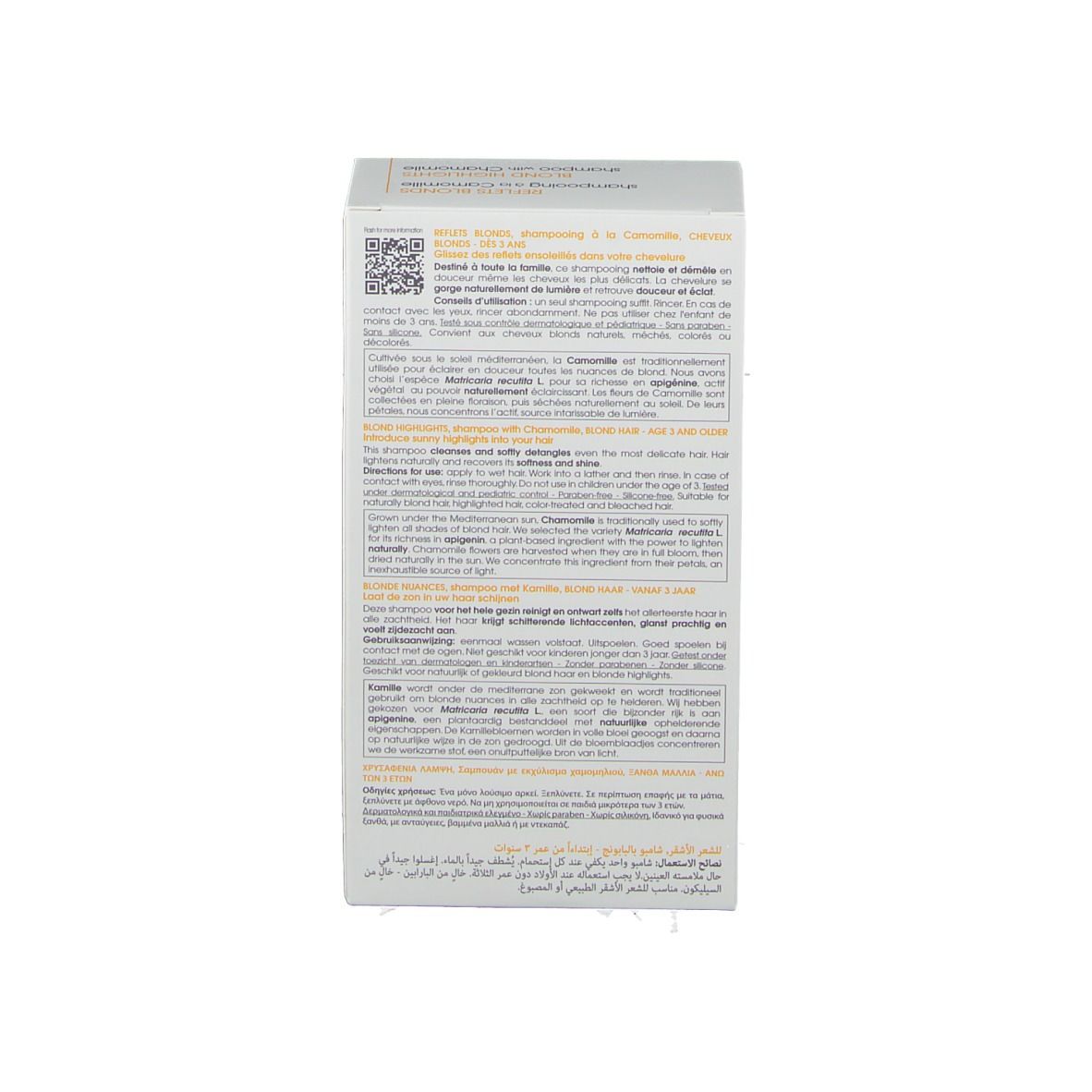 Klorane Shampooing Illuminateur à la Camomille + Nutrition Lait Corporel Eau de Yuzu GRATUIT