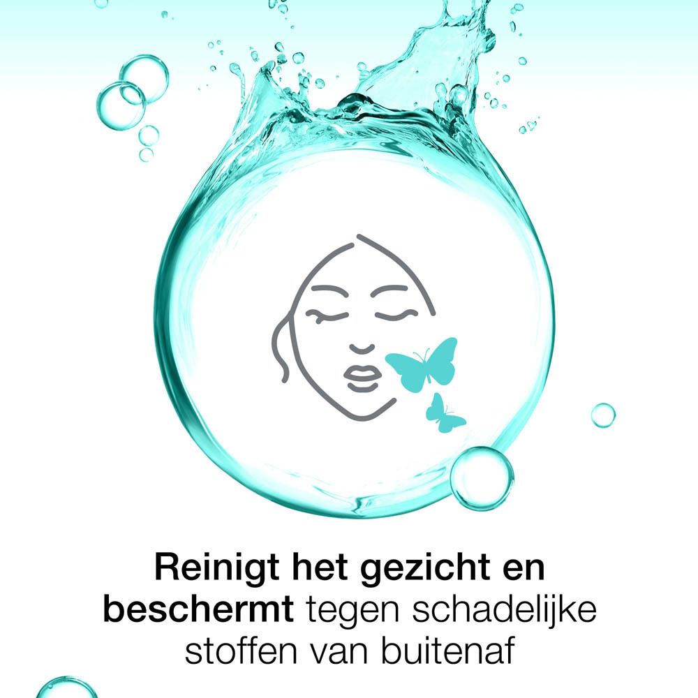 Symbool: gezicht met vinkje. Voor alle huidtypen.