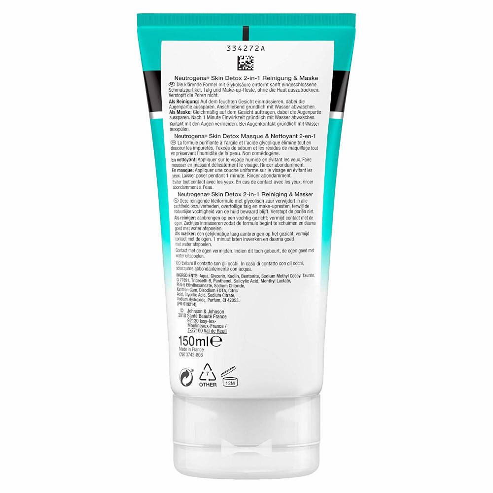 Neutrogena Deep Clean 2-in-1 Reiniging & Masker