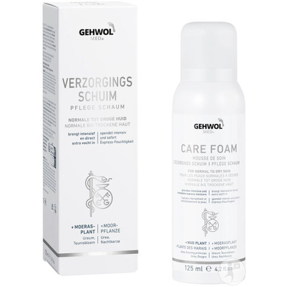 Mousse de soin GEHWOL MED. pour peau normale à sèche, 125 ml.