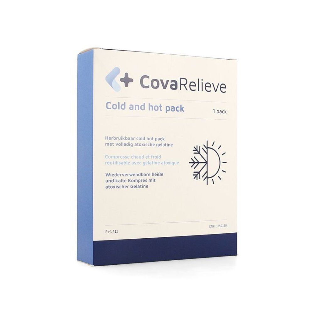 CovaRelieve Cold and hot pack, 1 verpakking. Herbruikbare kompres met niet-toxische gelatine.