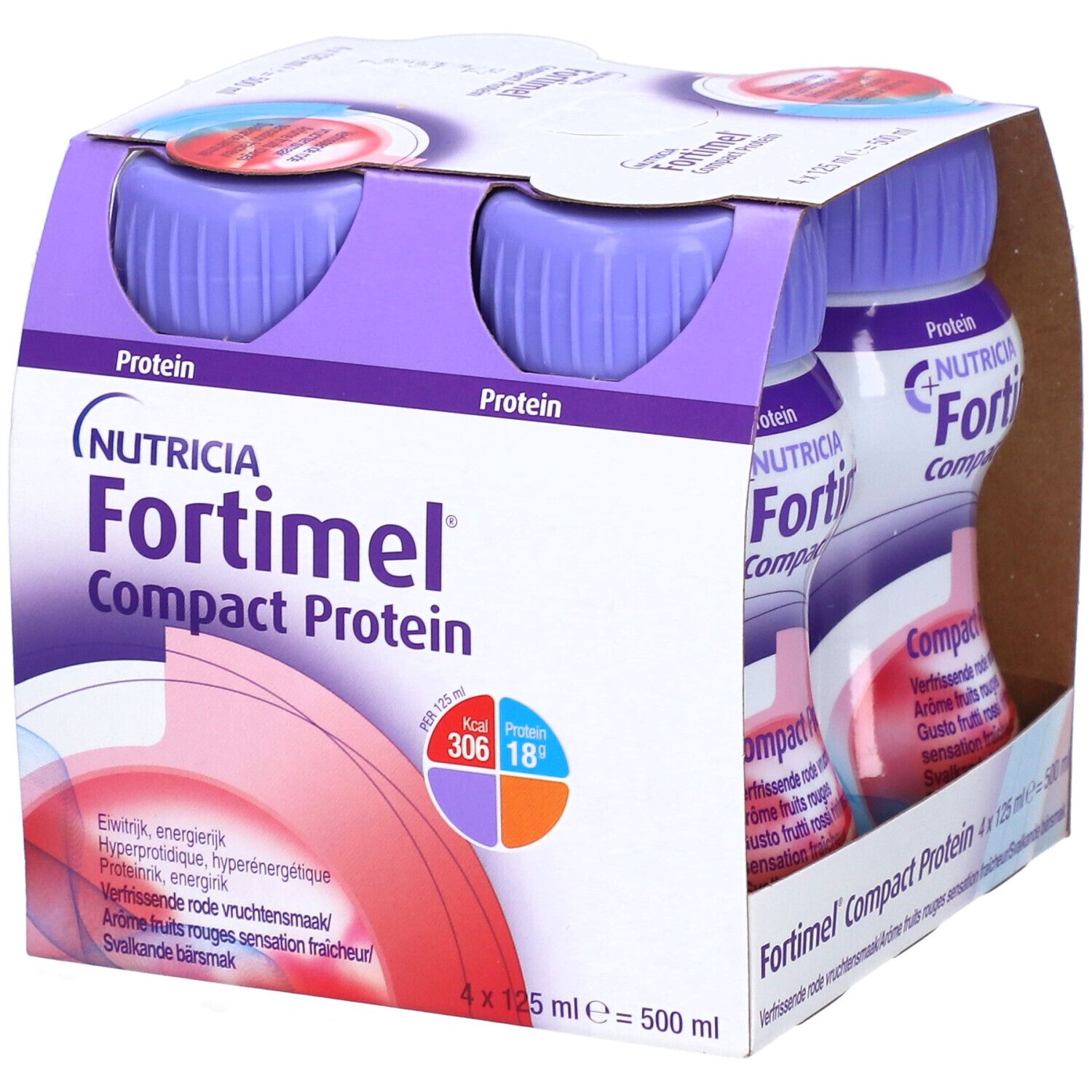 Fortimel Compact Protein Verfrissende Rode Vruchtensmaak