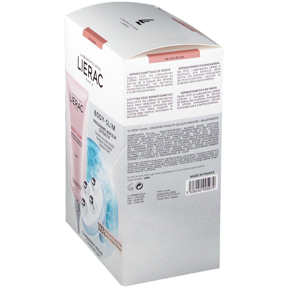 Lierac Body-Slim Cryoactive Concentrate Embedded Cellulite + Slimming Roller