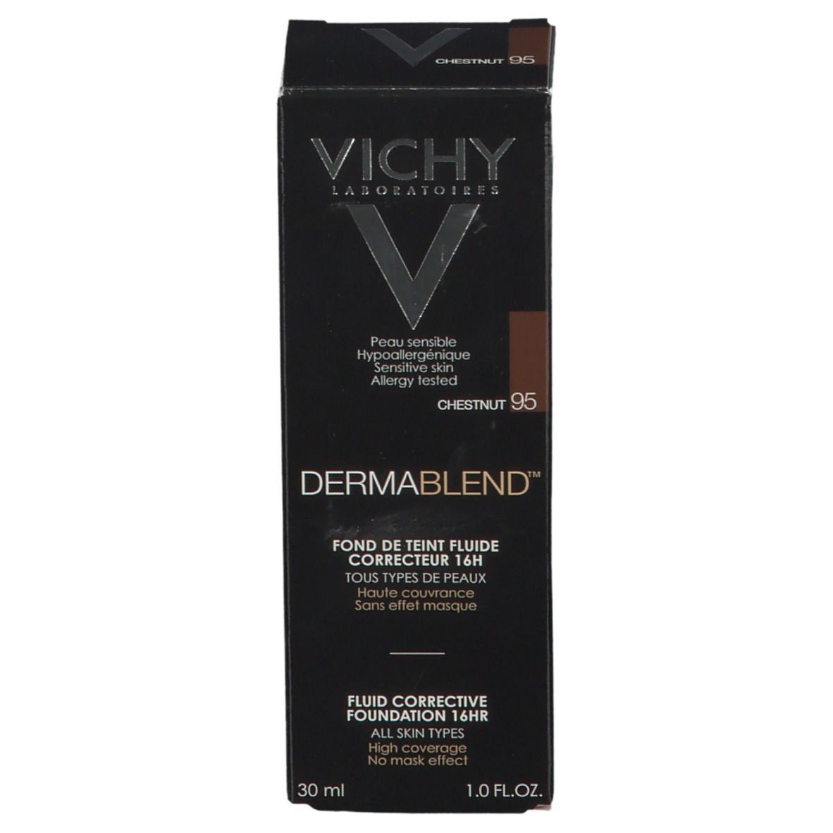 Vichy Dermablend Fond de Teint Fluide Correcteur 16h 95 Chestnut