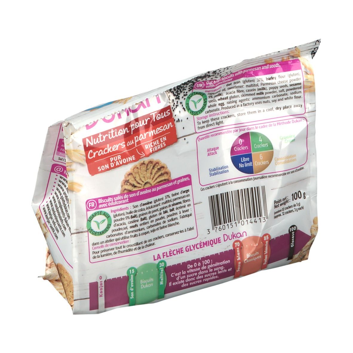 Dukan Mini Sablés Parmesan et Graines