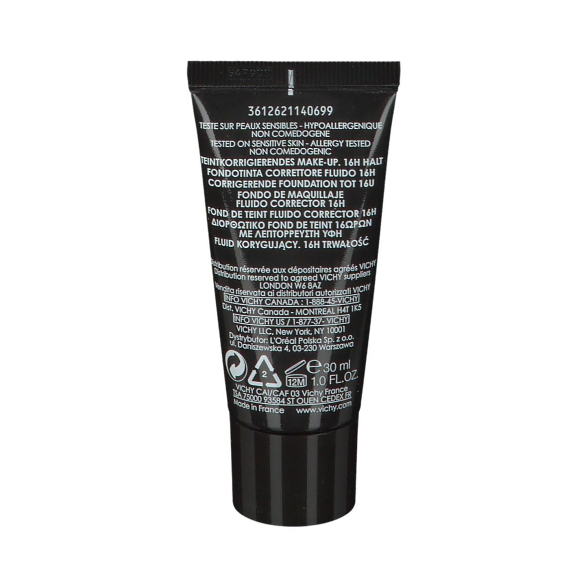 Vichy Dermablend Fond de Teint Fluide Correcteur 16h 85 Chocolat