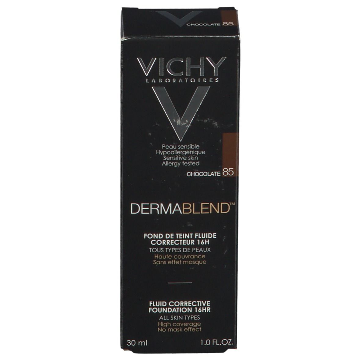 Vichy Dermablend Fond de Teint Fluide Correcteur 16h 85 Chocolat