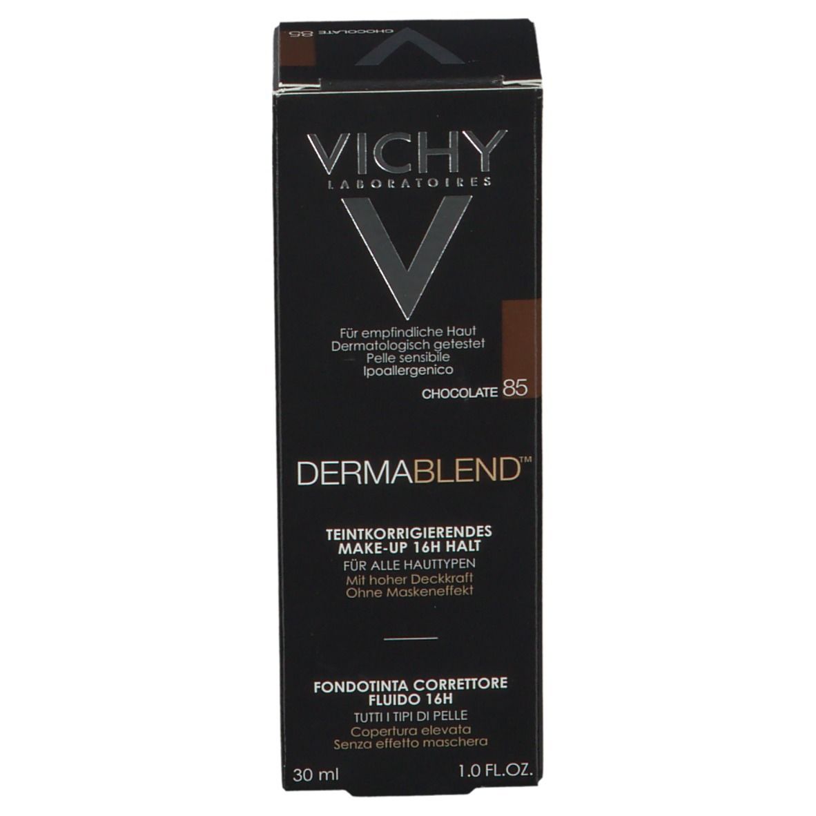 Vichy Dermablend Fond de Teint Fluide Correcteur 16h 85 Chocolat