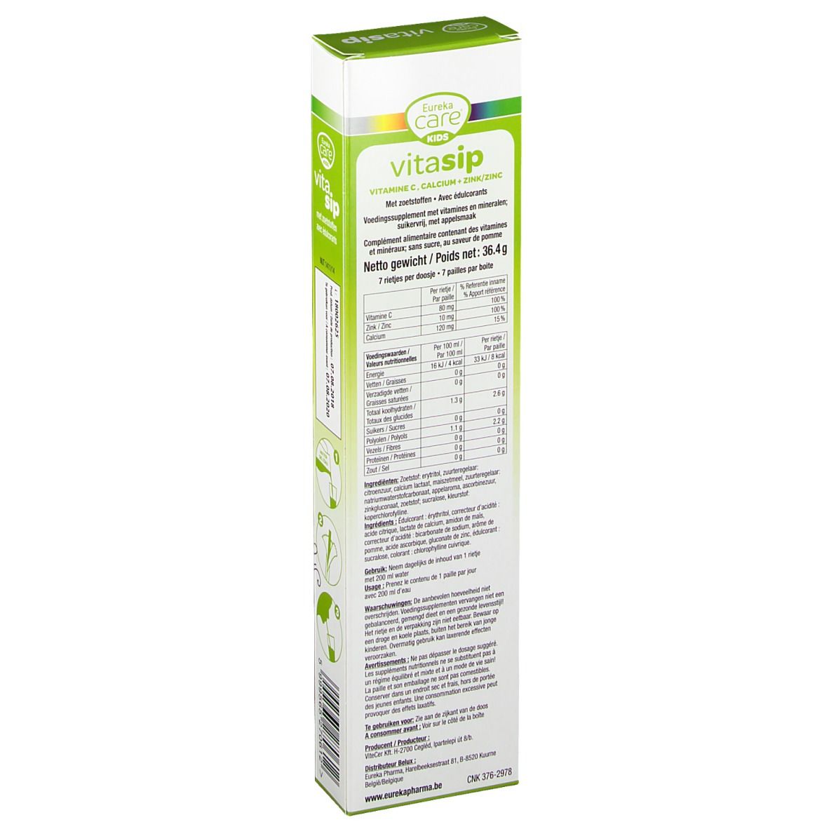 Eureka Care Vitasip Vit C Zinc Pomme