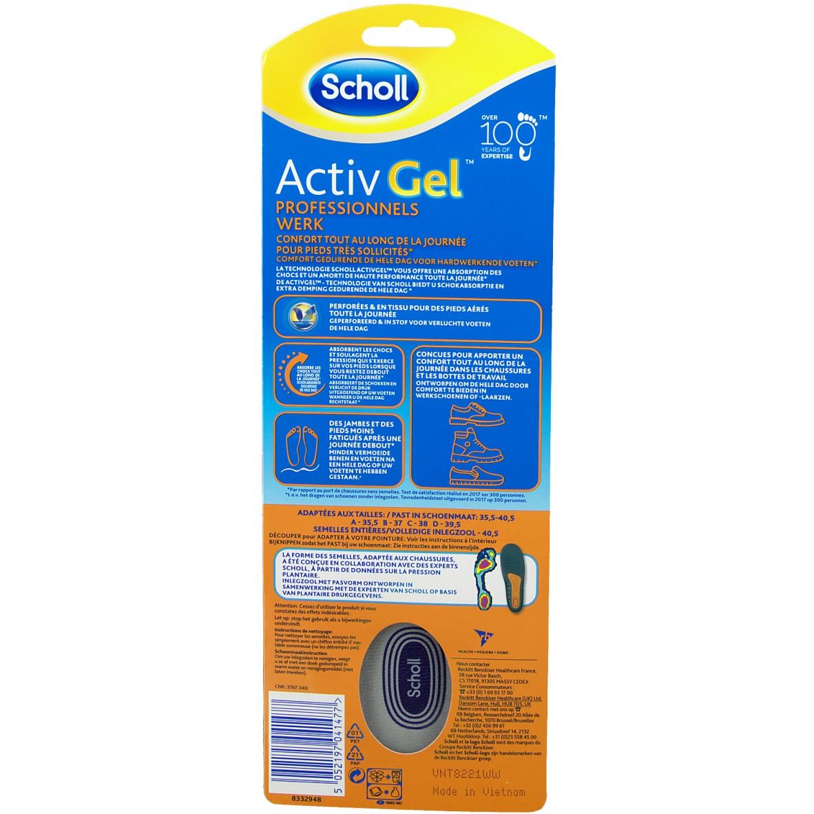 Scholl GelActiv Inlegzolen Werk Vrouw