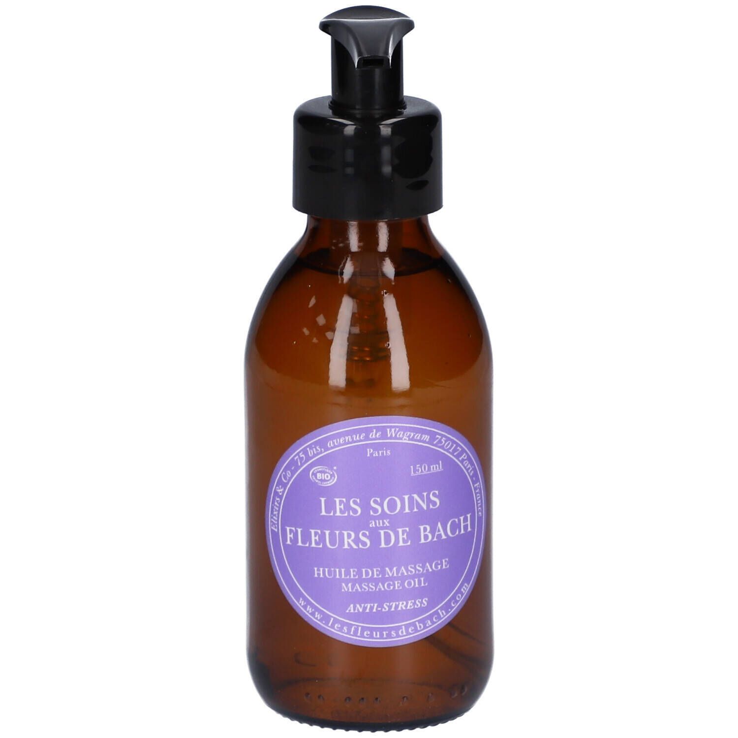 Elixirs & Co Les Soins aux Fleurs de Bach Anti-Stress Huile de Massage