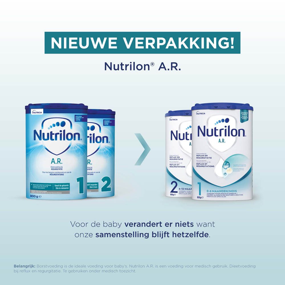 Nutrilon AR 2 bij regurgitatie Baby vanaf 6 maanden Flesvoeding 800g