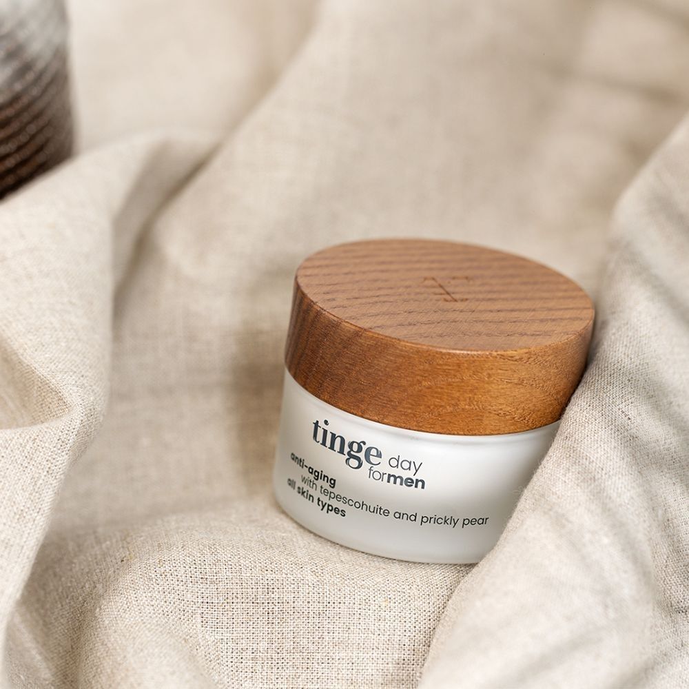 Tinge Day for Men Dagcrème: ingrediënten en hun voordelen.