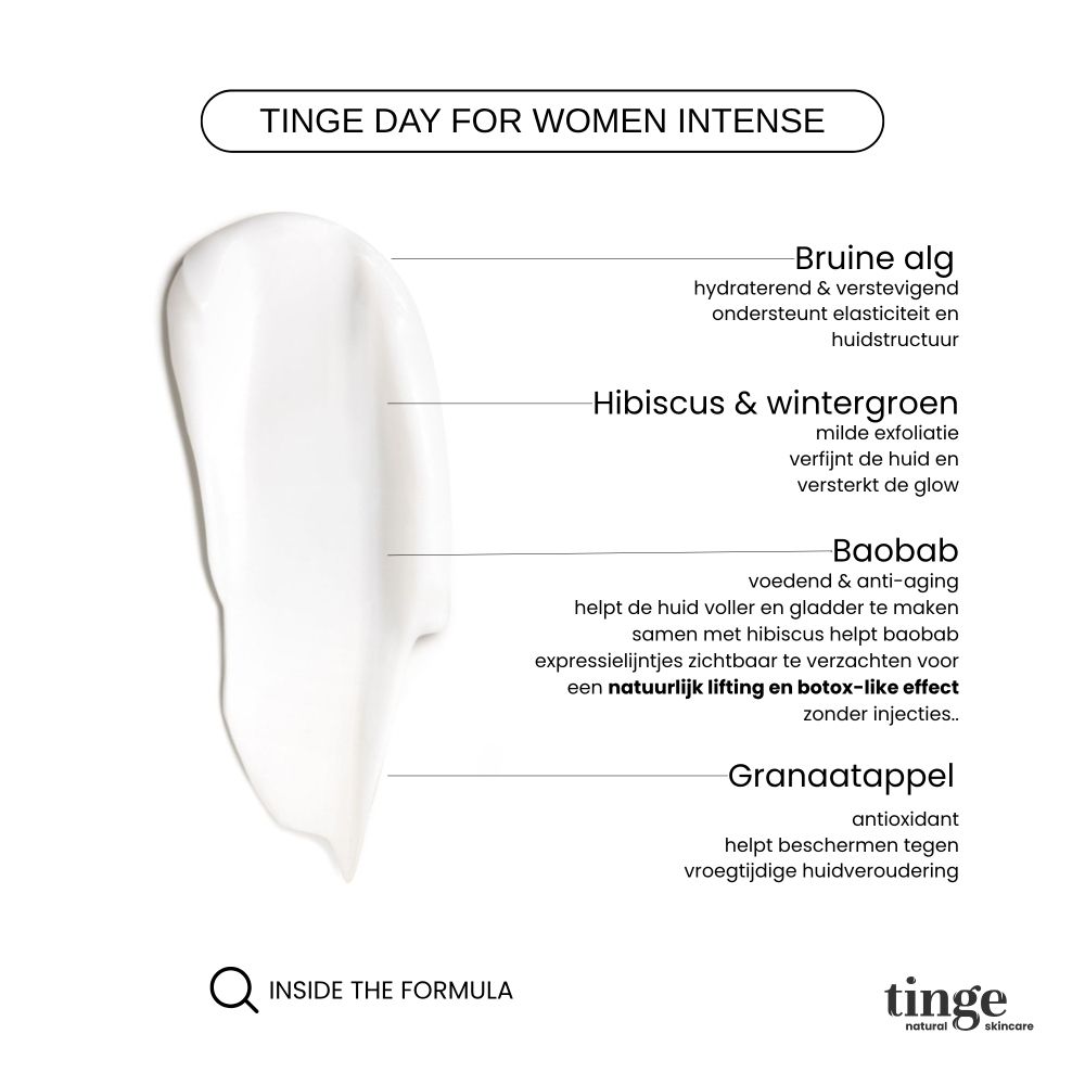 Tinge dagcrème voor vrouwen, glazen pot met houten deksel, zij aanzicht.