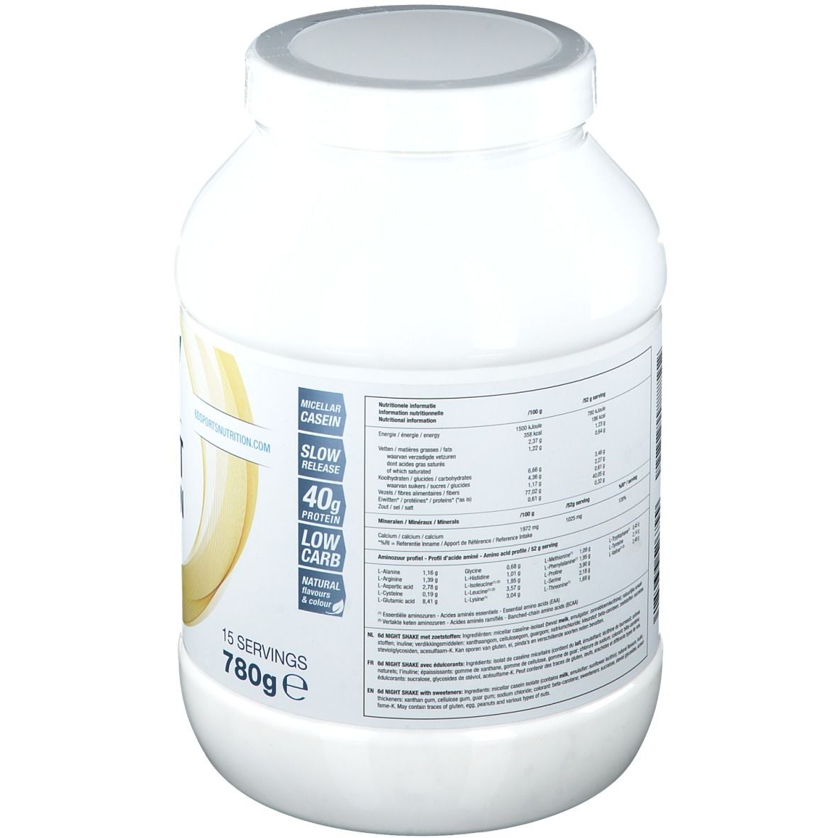 6D Sports Nutrition Night Protein Vanilla