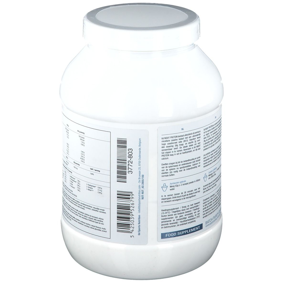 6D Sports Nutrition Night Protein Vanilla