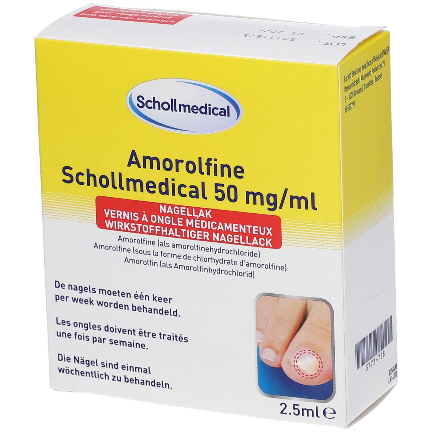 Scholl Pharma Amorolfine Schollmedical 50 Mg ml 2 5 Ml Farmaline Scholl Pharma Amorolfine Schollmedical 50 Mg ml 2 5 Ml Farmaline