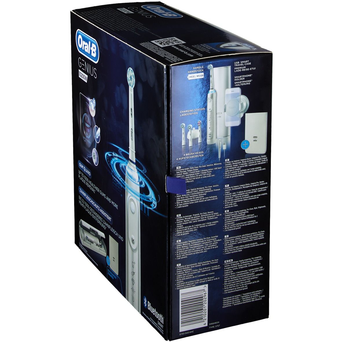 Oral B Genius 10200W Brosse à Dents Électrique Blanche