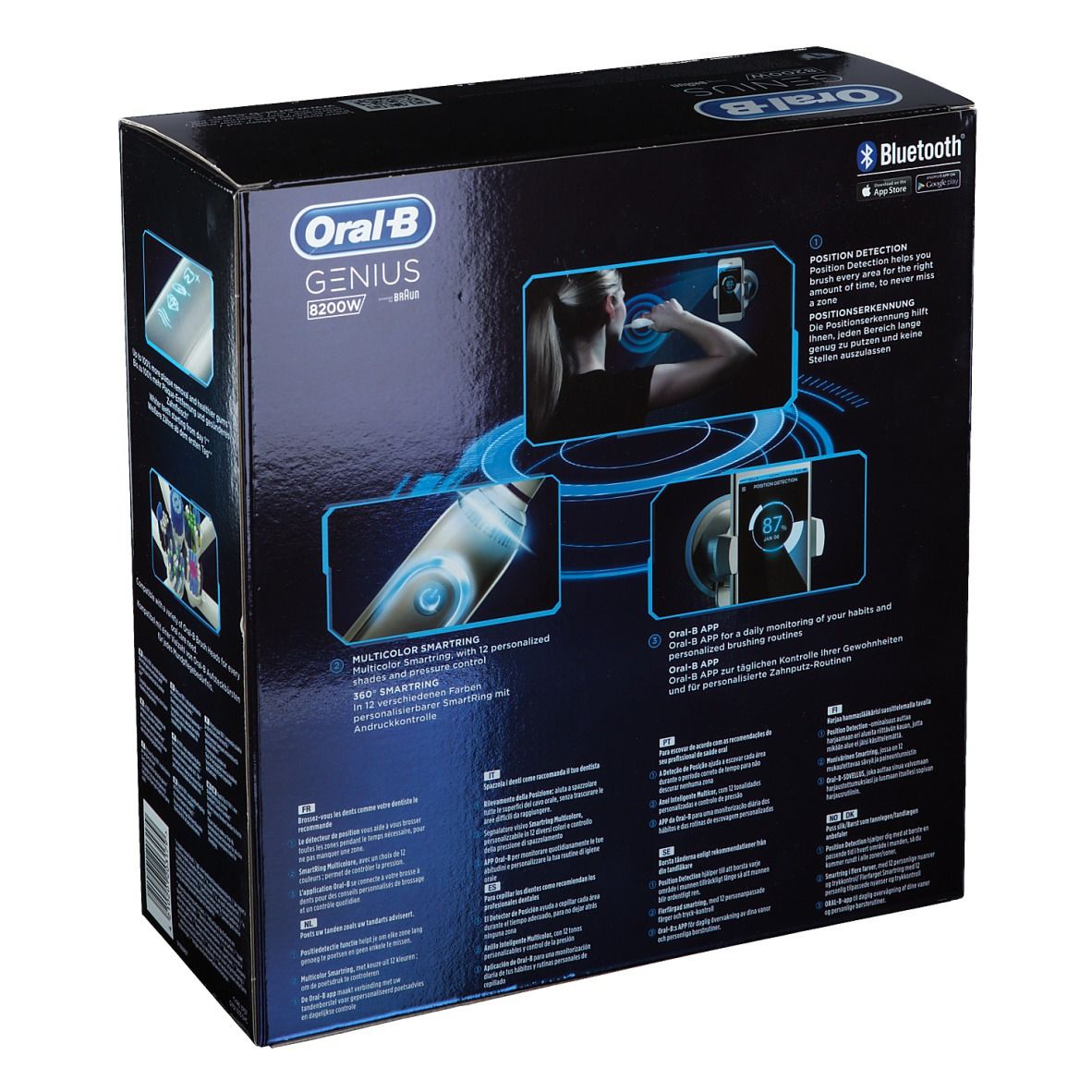 Oral B Genius 8200W Brosse à Dents Électrique Silver