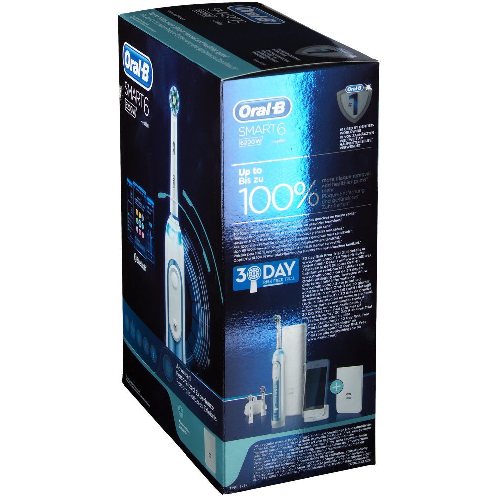 Oral B Smart 6 6200W Elektrische Tandenborstel Blauw