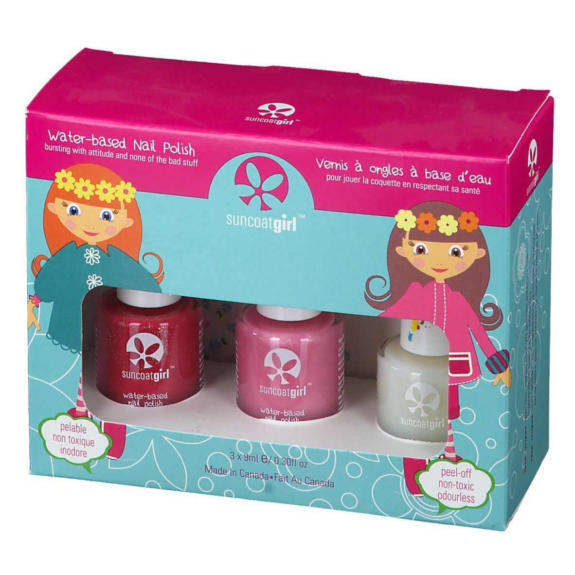 SuncoatGirl Coffret Cadeau Ballerina Vernis à Ongles à Base d'Eau Enfants