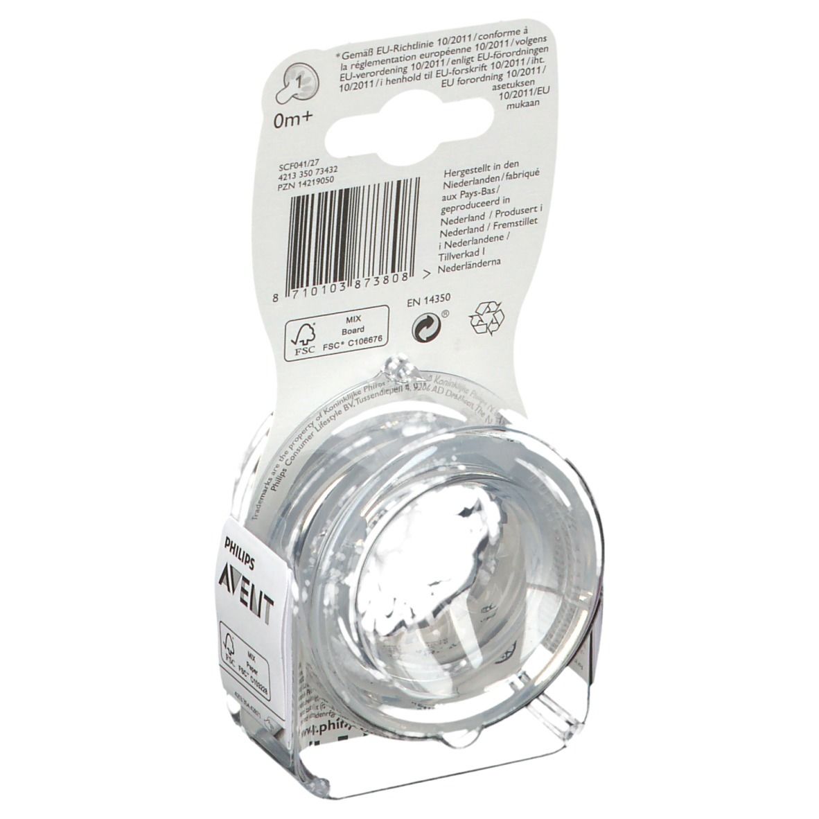 Philips Avent Natural 2.0 Zuigspeen 1 Gaatje SCF041/27