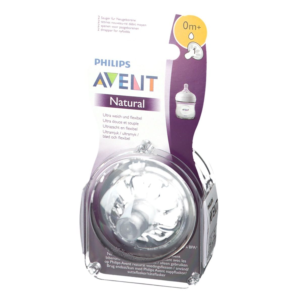 Philips Avent Natural 2.0 Zuigspeen 1 Gaatje SCF041/27