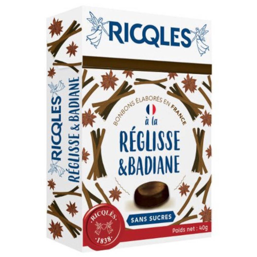 Ricqles Bonbons Réglisse sans Sucre